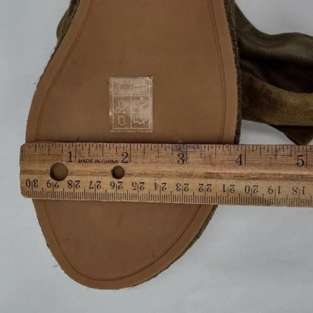 Tory Burch Suede Slingback Sandals Green NWOT - Picture 11 of 12